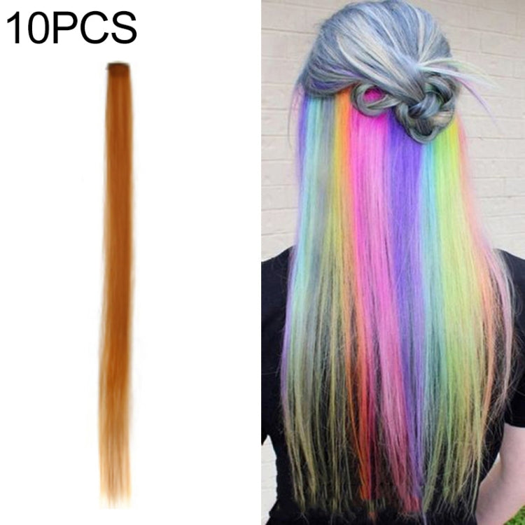 10 PCS Chemical Fiber Wig One-Step Gradient Color Single Card Wig, Stretched Length:24inches(45#) - free shipping - PMC TechLife - Order now!