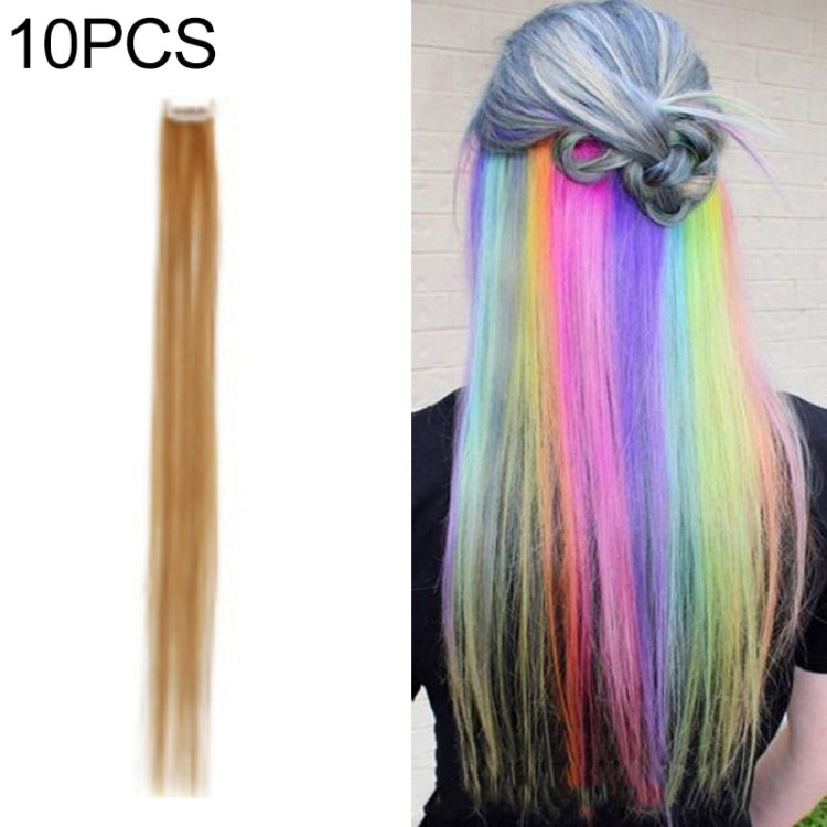 10 PCS Chemical Fiber Wig One-Step Gradient Color Single Card Wig, Stretched Length:24inches(53#) - free shipping - PMC TechLife - Order now!