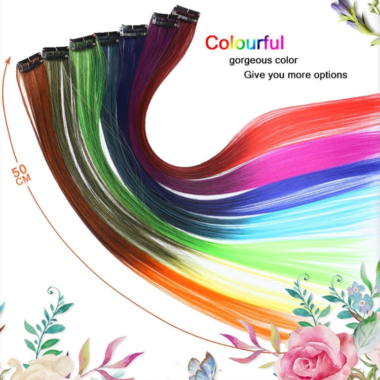 10 PCS Chemical Fiber Wig One-Step Gradient Color Single Card Wig, Stretched Length:24inches(57#) - free shipping - PMC TechLife - Order now!