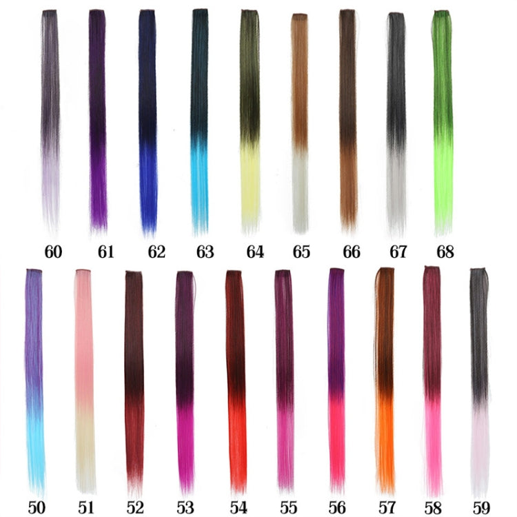 10 PCS Chemical Fiber Wig One-Step Gradient Color Single Card Wig, Stretched Length:24inches(57#) - free shipping - PMC TechLife - Order now!