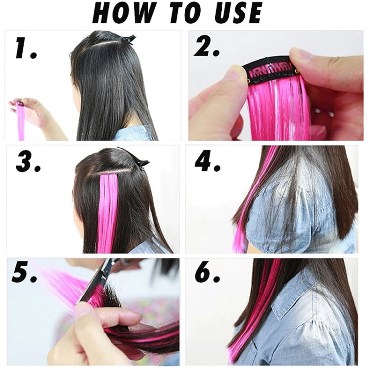 10 PCS Chemical Fiber Wig One-Step Gradient Color Single Card Wig, Stretched Length:24inches(57#) - free shipping - PMC TechLife - Order now!