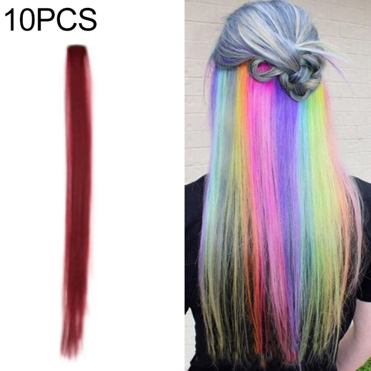 10 PCS Chemical Fiber Wig One-Step Gradient Color Single Card Wig, Stretched Length:24inches(24#) - free shipping - PMC TechLife - Order now!