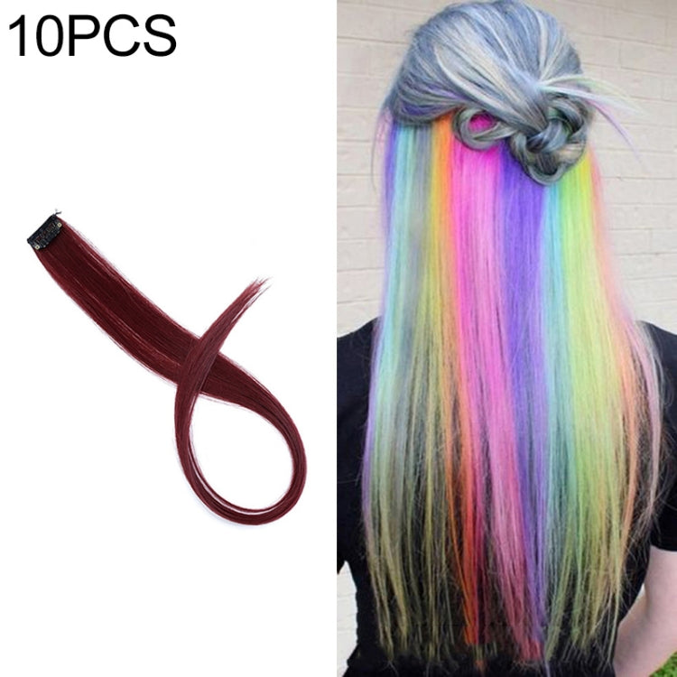 10 PCS Chemical Fiber Wig One-Step Gradient Color Single Card Wig, Stretched Length:24inches(25#) - free shipping - PMC TechLife - Order now!