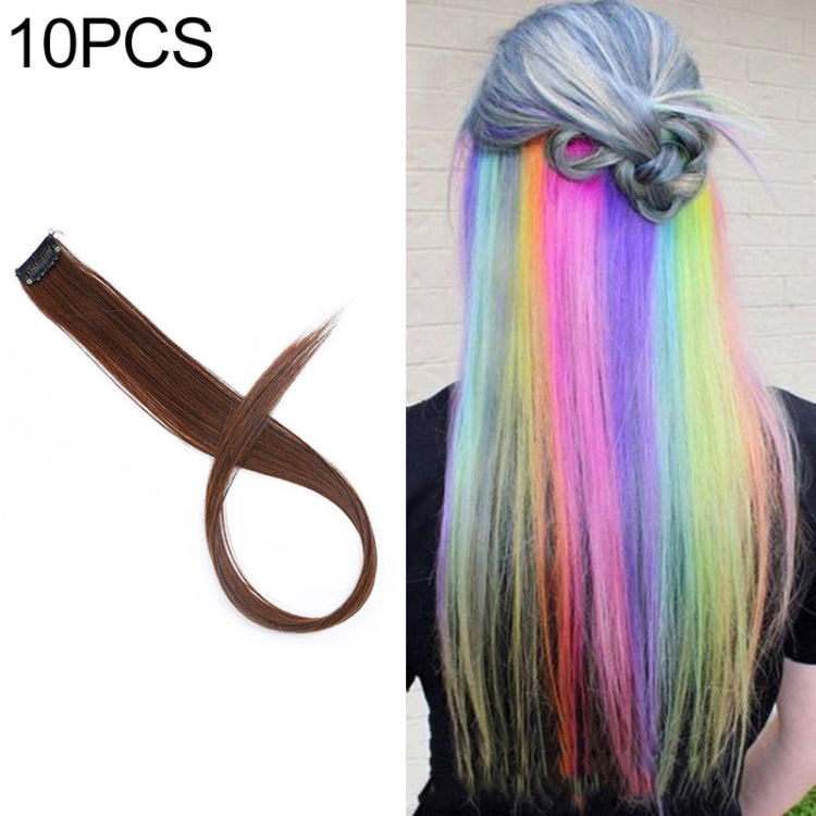 10 PCS Chemical Fiber Wig One-Step Gradient Color Single Card Wig, Stretched Length:24inches(33#) - free shipping - PMC TechLife - Order now!