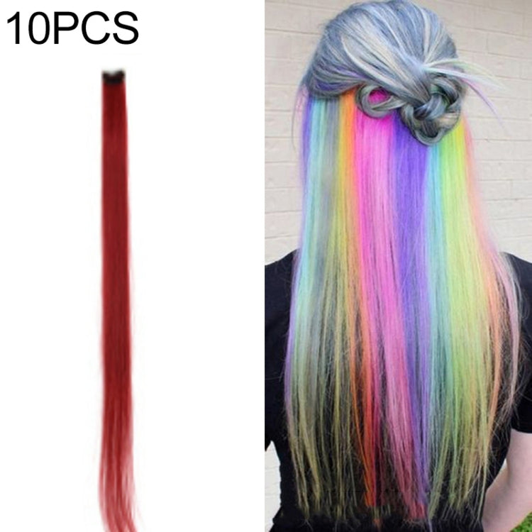 10 PCS Chemical Fiber Wig One-Step Gradient Color Single Card Wig, Stretched Length:24inches(37#) - free shipping - PMC TechLife - Order now!