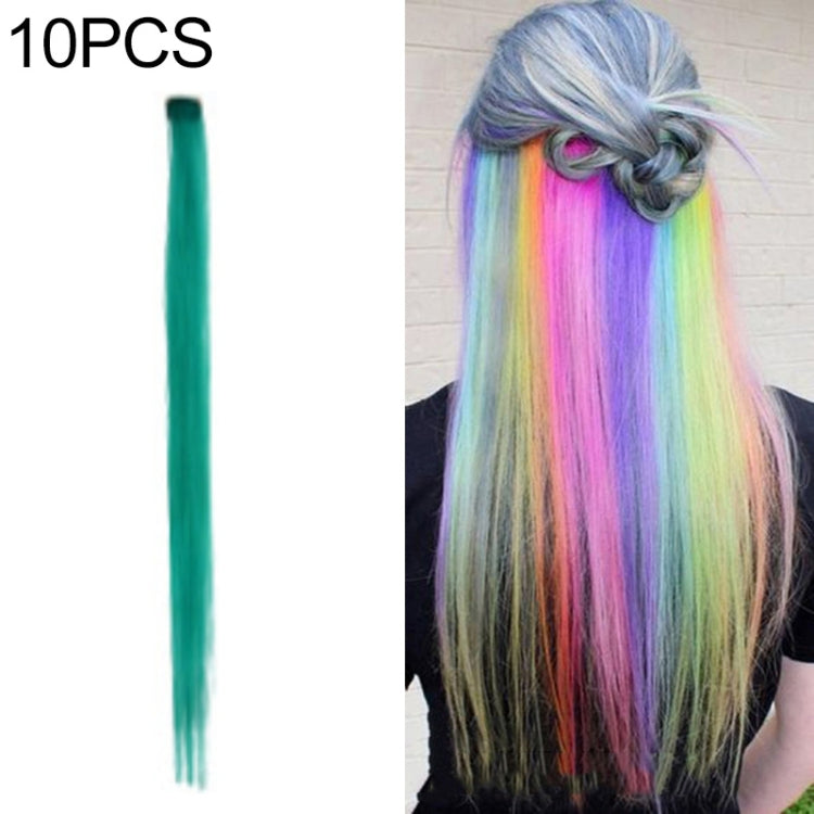 10 PCS Chemical Fiber Wig One-Step Gradient Color Single Card Wig, Stretched Length:24inches(40#) - free shipping - PMC TechLife - Order now!
