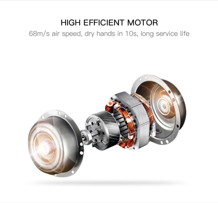 304 Stainless Steel Automatic SensorJet Hand Dryer High Speed Airflow for Home Hotel Airport Hands Drying Machine(Brushed silver) - free shipping - PMC TechLife - Order now!