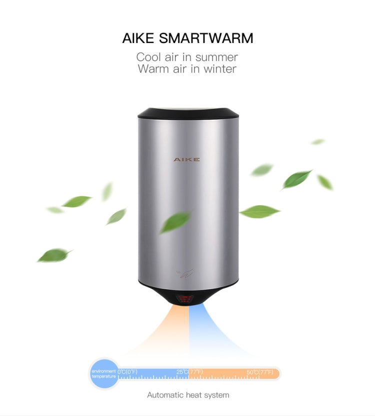 304 Stainless Steel Automatic SensorJet Hand Dryer High Speed Airflow for Home Hotel Airport Hands Drying Machine(Polished silver) - free shipping - PMC TechLife - Order now!