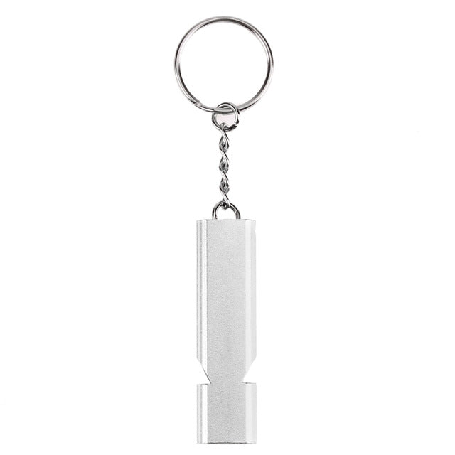 3 PCS Mini Portable 120db Double Pipe High Decibel Outdoor Camping Hiking Survival Whistle Double-frequency Emnergecy Whistle Keychain(Silver) - Emergency Tools by YYEDC | Online Shopping South Africa | PMC TechLife | Buy Now Pay Later Mobicred