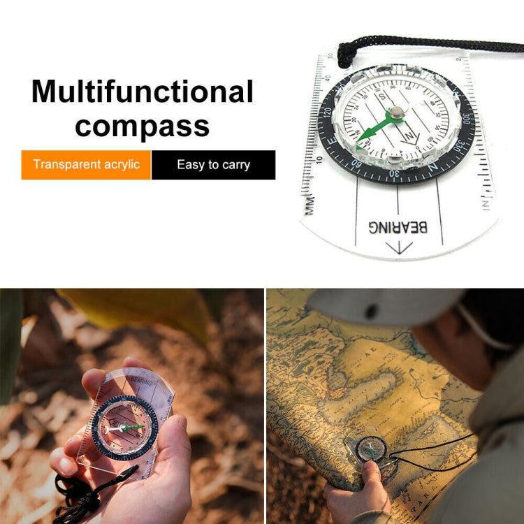Professional Mini Compass Map Scale Ruler Multifunctional Equipment Outdoor Hiking Camping Survival - Hiking Meter by PMC TechLife | Online Shopping South Africa | PMC TechLife | Buy Now Pay Later Mobicred