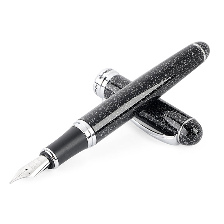X750 Stationery Stainless Steel Fountain Pen Medium Nib Ink Pens School Oiifice Gift, Nib Size:0.5mm(Fluorescent Black) - Fountain Pens by PMc TechLife | Online Shopping South Africa | PMc TechLife | Buy Now Pay Later Mobicred