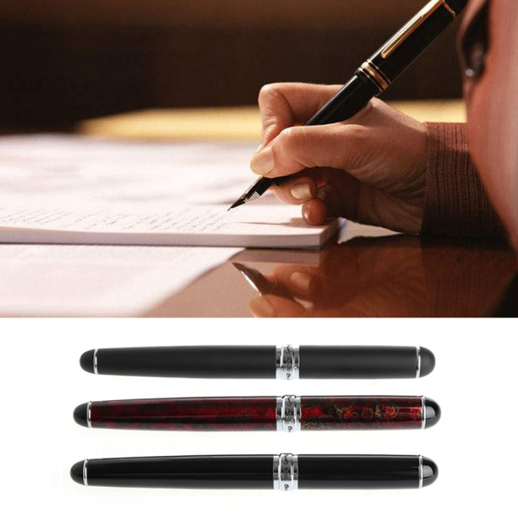 X750 Stationery Stainless Steel Fountain Pen Medium Nib Ink Pens School Oiifice Gift, Nib Size:0.5mm(Fluorescent Black) - Fountain Pens by PMc TechLife | Online Shopping South Africa | PMc TechLife | Buy Now Pay Later Mobicred