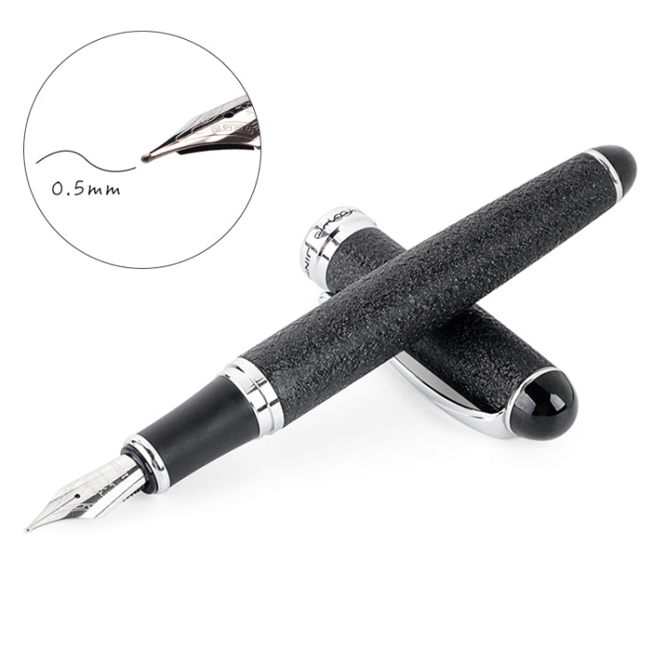 X750 Stationery Stainless Steel Fountain Pen Medium Nib Ink Pens School Oiifice Gift, Nib Size:0.5mm(Black Pattern) - Fountain Pens by PMc TechLife | Online Shopping South Africa | PMc TechLife | Buy Now Pay Later Mobicred