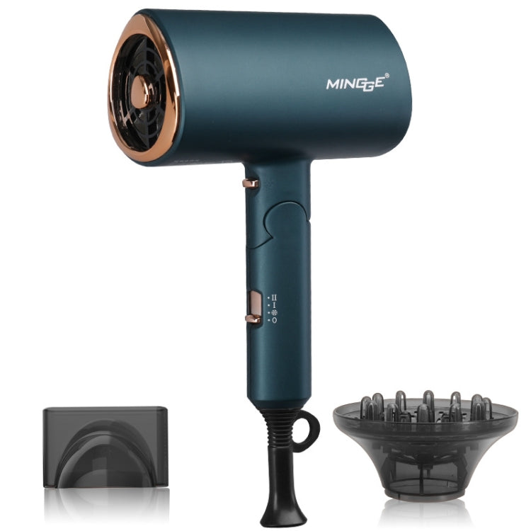 Mingge T1 T Style 1800W High-power Cold Hot Air Wind Fast Drying Folding Hair Dryer, Plug Type:UK Plug( Green) - free shipping - PMC TechLife - Order now!