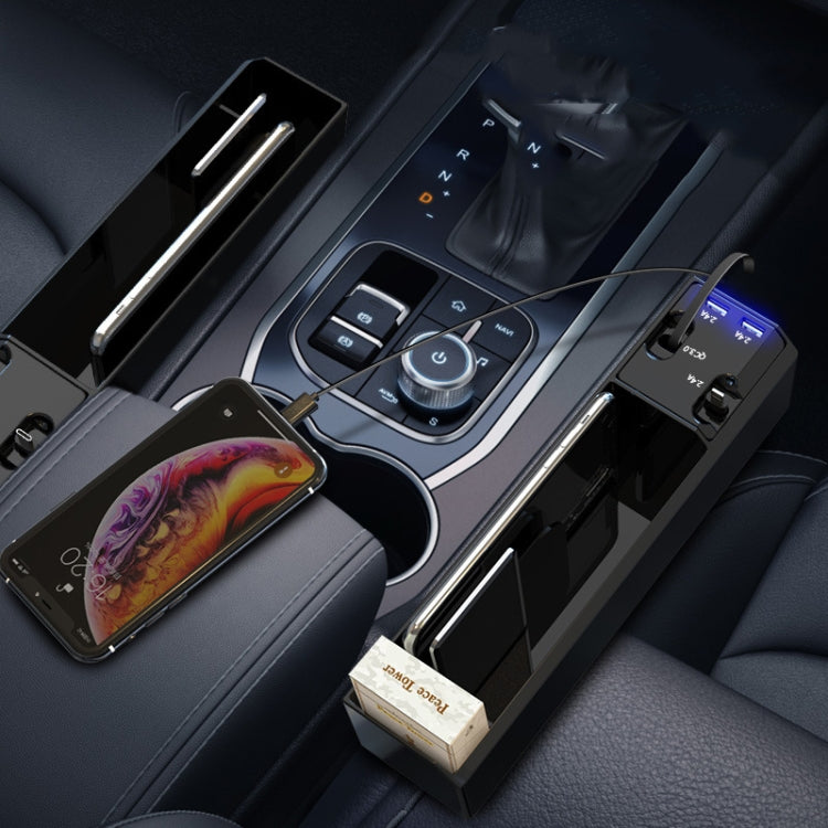 Car Seat Storage Box With Cable Car USB Charger, Style:3-wire - DIY Modified Charger by PMC TechLife | Online Shopping South Africa | PMC TechLife | Buy Now Pay Later Mobicred