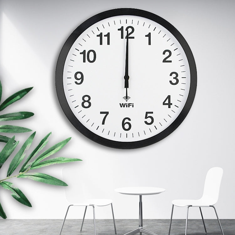 Smart Network Automatic Time Synchronization Wifi Wall Clock Modern Minimalist Silent Living Room Clock, Size:16 inch(Silver) - Wall Clock by PMC TechLife | Online Shopping South Africa | PMC TechLife