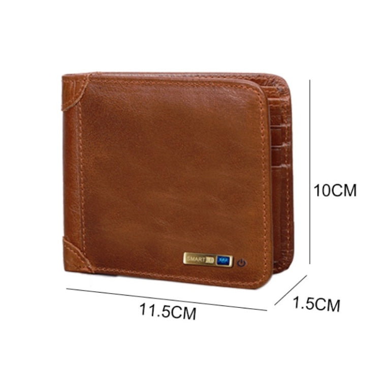 Men Leather Business Wallet Smart Anti-Lost Anti-Theft Wallet, Style:Smart(Black) - Wallets by PMc TechLife | Online Shopping South Africa | PMc TechLife | Buy Now Pay Later Mobicred