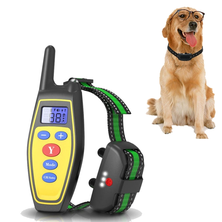 Dog Training Device Remote Control Bark Control Charging Waterproof Pet Training Collar with Electric Shock Vibration(Yellow) - Training Aids by PMC TechLife | Online Shopping South Africa | PMC TechLife | Buy Now Pay Later Mobicred