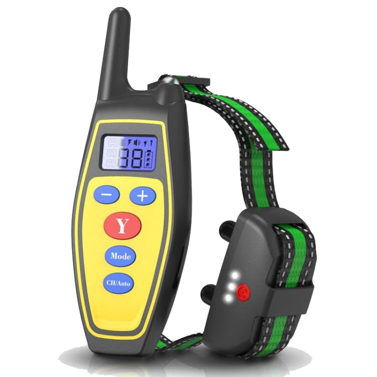 Dog Training Device Remote Control Bark Control Charging Waterproof Pet Training Collar with Electric Shock Vibration(Yellow) - Training Aids by PMC TechLife | Online Shopping South Africa | PMC TechLife | Buy Now Pay Later Mobicred