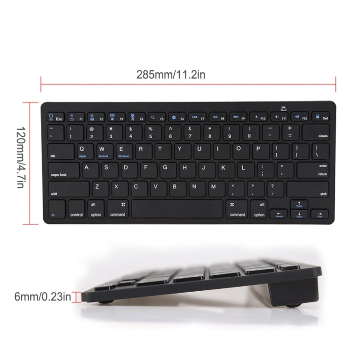X5 2 in 1 Ultra-Thin Mini Wireless Bluetooth Keyboard + Bluetooth Mouse Set, Support Win / Android / IOS System(Black) - Universal Keyboard by PMC TechLife | Online Shopping South Africa | PMC TechLife