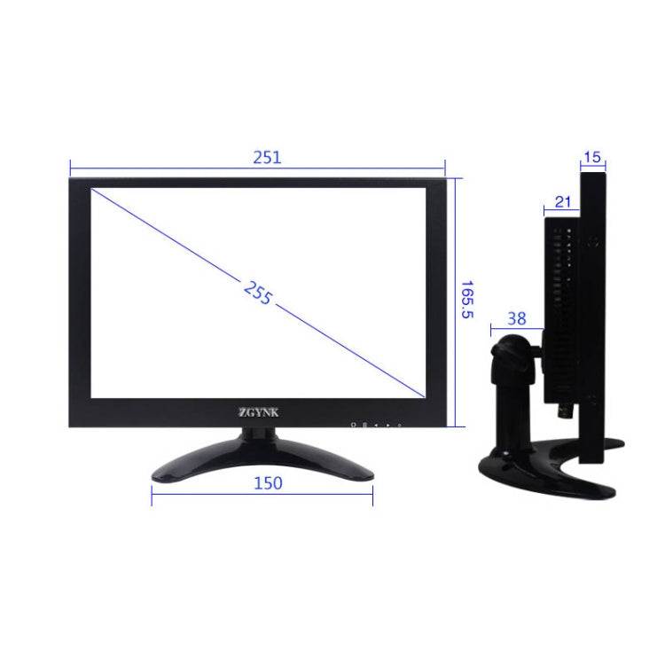 ZGYNK B1042 Portable High-Definition Metal Computer Monitor Display, Size:10.1 inch VGA AV HDMI BNC - free shipping - PMC Jewellery - Order now!