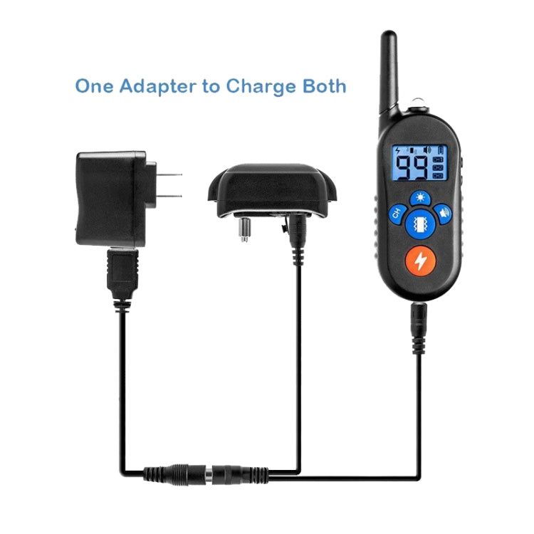 800m Remote Control Electric Shock Bark Stopper Vibration Warning Pet Supplies Electronic Waterproof Collar Dog Training Device, Style:556-3(UK Plug) - Training Aids by PMC TechLife | Online Shopping South Africa | PMC TechLife | Buy Now Pay Later Mobicred