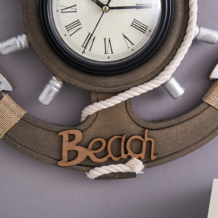 Retro Old Decoration Wall Clock Living Room Wooden Clock Wall Decoration(Blue) - Wall Clock by PMc TechLife | Online Shopping South Africa | PMc TechLife | Buy Now Pay Later Mobicred