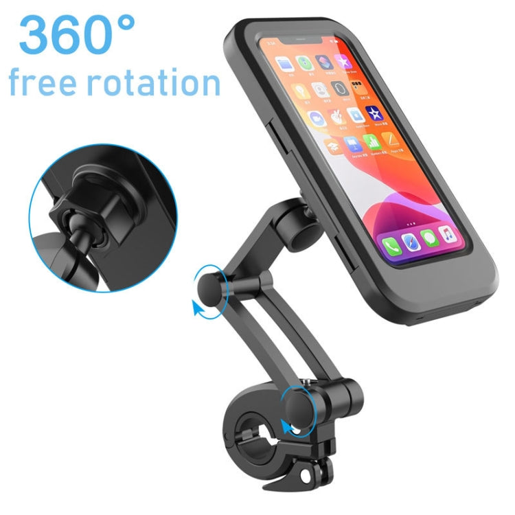 Motorcycle Rearview Mirror Mobile Phone Bracket Locomotive Mobile Phone Bracket Bicycle Handle Waterproof Bracket - Holders by PMC TechLife | Online Shopping South Africa | PMC TechLife | Buy Now Pay Later Mobicred