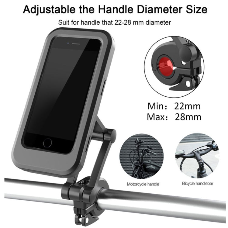 Motorcycle Rearview Mirror Mobile Phone Bracket Locomotive Mobile Phone Bracket Bicycle Handle Waterproof Bracket - Holders by PMC TechLife | Online Shopping South Africa | PMC TechLife | Buy Now Pay Later Mobicred