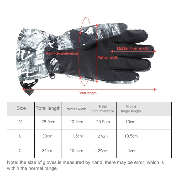 Winter Thermal Ski Gloves Outdoor Waterproof Velvet Gloves Thickening Touch Screen Motorcycle Gloves, Size: L(Red) - free shipping - PMc TechLife - Order now!