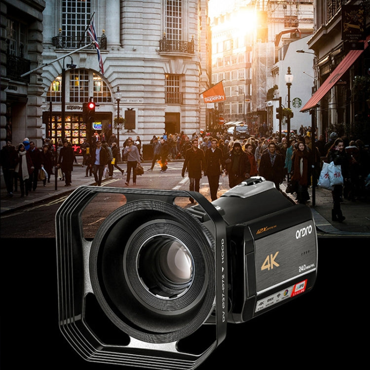 ORDRO AC5 4K HD Night Vision WiFi 12X Optical Zoom Digital Video DV Camera Camcorder, Style:Standard(Black) - free shipping - PMc TechLife - Order now!