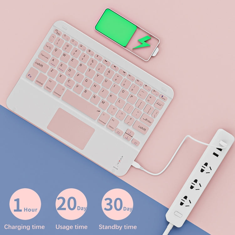 Universal Ultra-Thin Portable Bluetooth Keyboard and Mouse Set For Tablet Phones, Size:10 inch(Pink Keyboard + Pink Mouse) - Universal Keyboard by PMC TechLife | Online Shopping South Africa | PMC TechLife