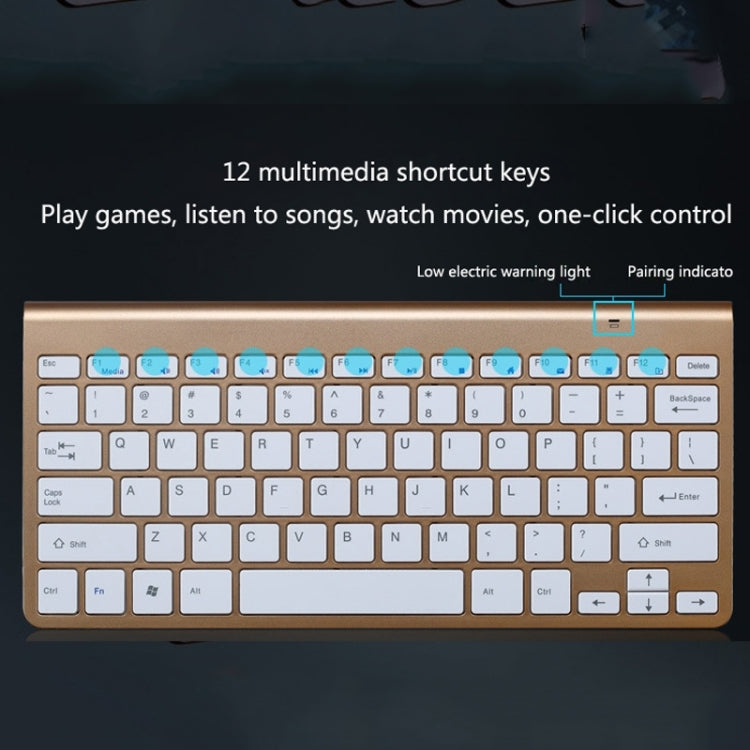 USB External Notebook Desktop Computer Universal Mini Wireless Keyboard Mouse, Style:Keyboard and Mouse Set(Tyrant Gold) - Wireless Keyboard by PMC Jewellery | Online Shopping South Africa | PMC Jewellery | Buy Now Pay Later Mobicred