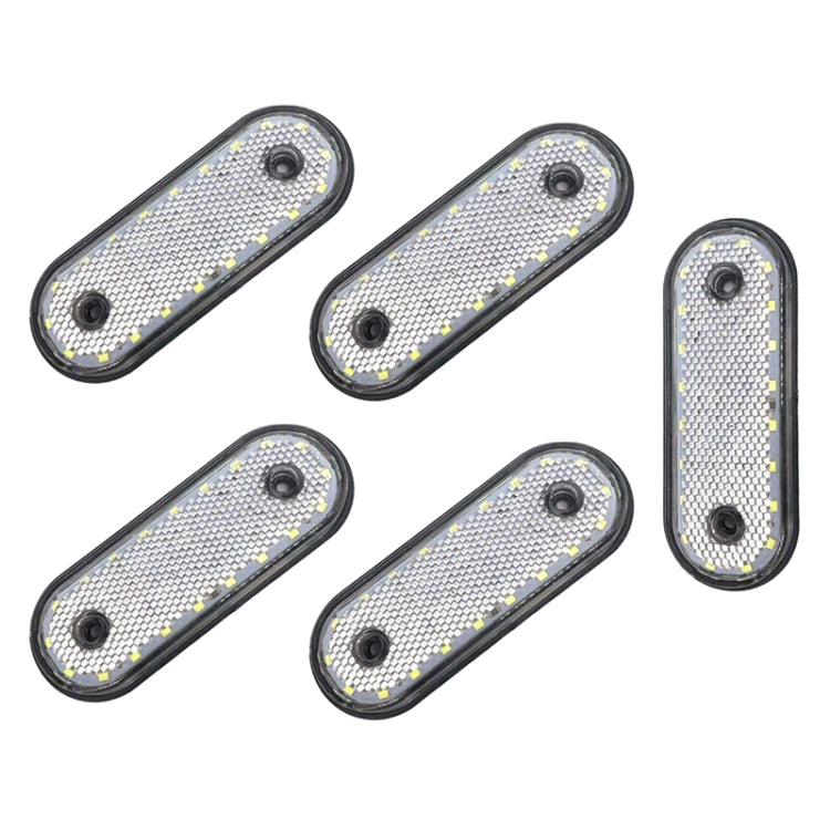 5 PCS MK-095 12/24V 20 LEDs Universal Truck Side Lights Truck Trailer Tail Lights (White) - Warning Lights by PMC TechLife | Online Shopping South Africa | PMC TechLife | Buy Now Pay Later Mobicred