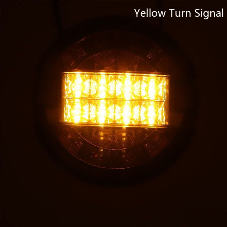 4 Inch 20 LEDs10-30V Wide Pressure Truck Tail Light 20LED Round Truck Tail Light Bread Light(Yellow) - Brake Lights by PMC TechLife | Online Shopping South Africa | PMC TechLife | Buy Now Pay Later Mobicred