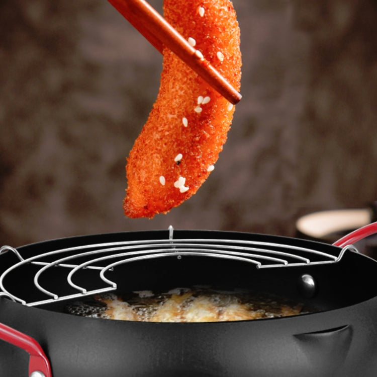 Tempura Hot Pot Household Fryer Pot Non-Stick Pan With Filter Holder, Specification:20cm without Clip - free shipping - PMC TechLife - Order now!