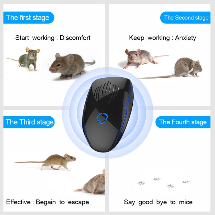 DC-9015 Household Energy-saving Multi-function Variable Frequency Ultrasonic Electronic Mouse and Mosquito Repellent, Style:UK Plug(Black) - Repellents by PMC TechLife | Online Shopping South Africa | PMC TechLife | Buy Now Pay Later Mobicred