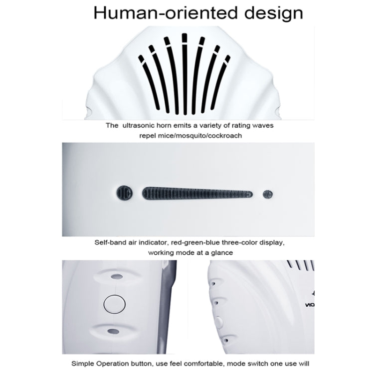 DC-9014 Household Multifunctional Ultrasonic Electronic Mosquito Repellent(EU Plug) - Repellents by PMC TechLife | Online Shopping South Africa | PMC TechLife | Buy Now Pay Later Mobicred