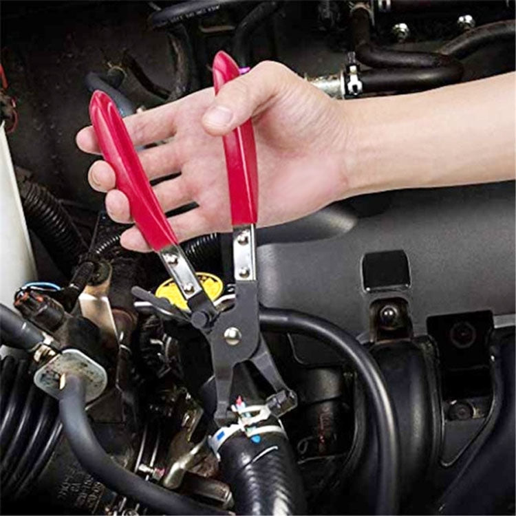 Straight Throat Tube Bundle Clamp Auto Repair Water Pipe Clamp Pliers(Plastic Handle Blister Card) - Hand Tool Sets by PMC TechLife | Online Shopping South Africa | PMC TechLife | Buy Now Pay Later Mobicred