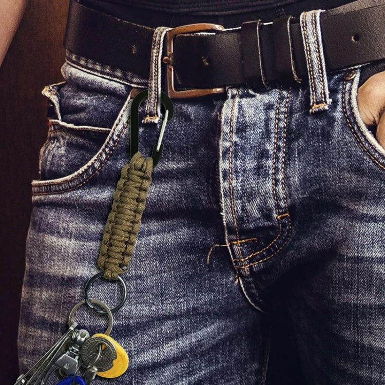 Outdoor Multifunctional Nylon Umbrella Rope Carabiner Key Chain(Army green) - free shipping - PMc TechLife - Order now!