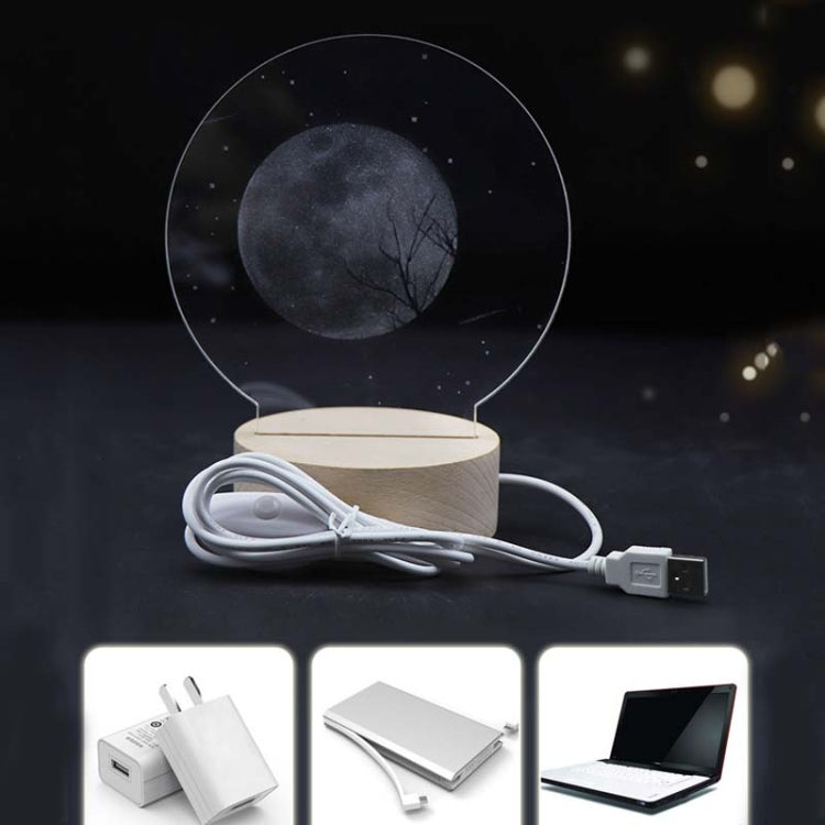3D Atmosphere Decorative Light Acrylic Inner Carved LED Night Light Creative Girl Table Lamp(Double Deer) - Novelty Lighting by PMC TechLife | Online Shopping South Africa | PMC TechLife | Buy Now Pay Later Mobicred