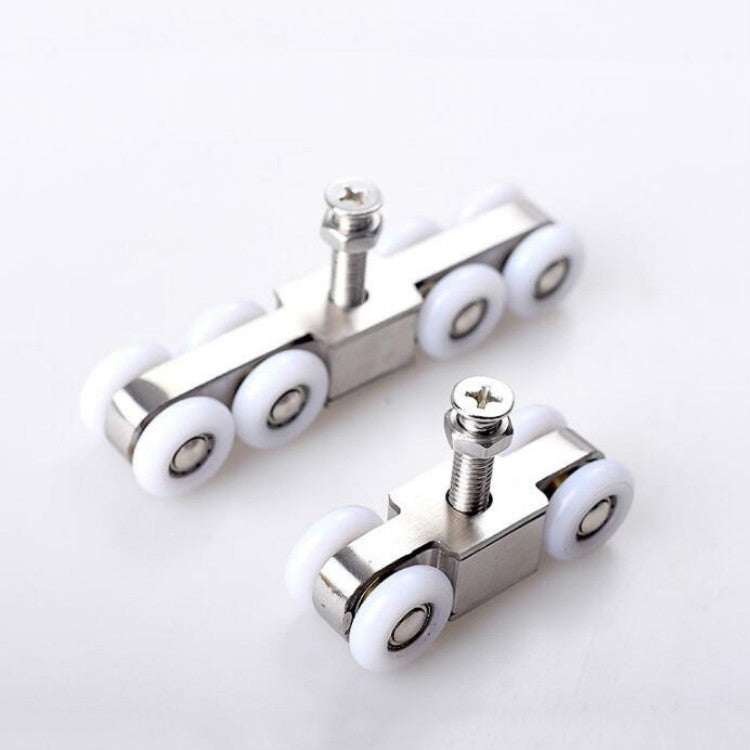 Stainless Steel Sliding Door Hanging Wheel Silent Smooth And Wear-Resistant Sliding Door Pulley Nylon Hanging Rail, Specification:4 Wheels - Furniture Accessories by PMC TechLife | Online Shopping South Africa | PMC TechLife