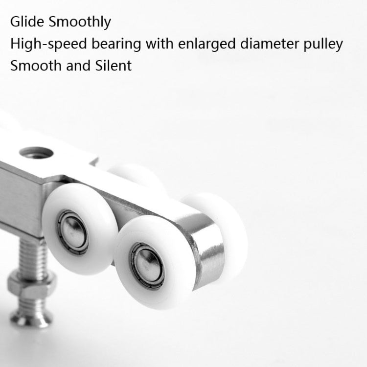 Stainless Steel Sliding Door Hanging Wheel Silent Smooth And Wear-Resistant Sliding Door Pulley Nylon Hanging Rail, Specification:4 Wheels - Furniture Accessories by PMC TechLife | Online Shopping South Africa | PMC TechLife