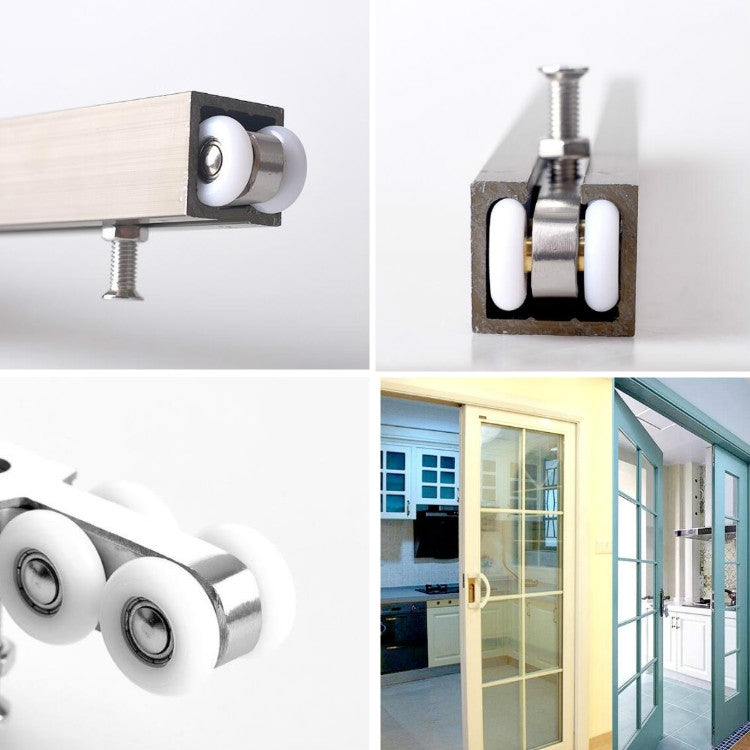 Stainless Steel Sliding Door Hanging Wheel Silent Smooth And Wear-Resistant Sliding Door Pulley Nylon Hanging Rail, Specification:4 Wheels - Furniture Accessories by PMC TechLife | Online Shopping South Africa | PMC TechLife