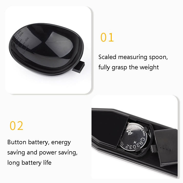 ABS Electronic Measuring Spoon Spoon Weighing Measuring Tool, Specification: 500g/0.1g, Colour: White - Kitchen Scales by PMC TechLife | Online Shopping South Africa | PMC TechLife
