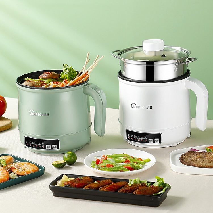 Multi-Function Electric-Cooker Mini Dormitory Student Cooking Rice Stir Frying Non-Stick Pot, 110V US Plug, Colour: Green Manual Single Pot(1.7L) - free shipping - PMC TechLife - Order now!