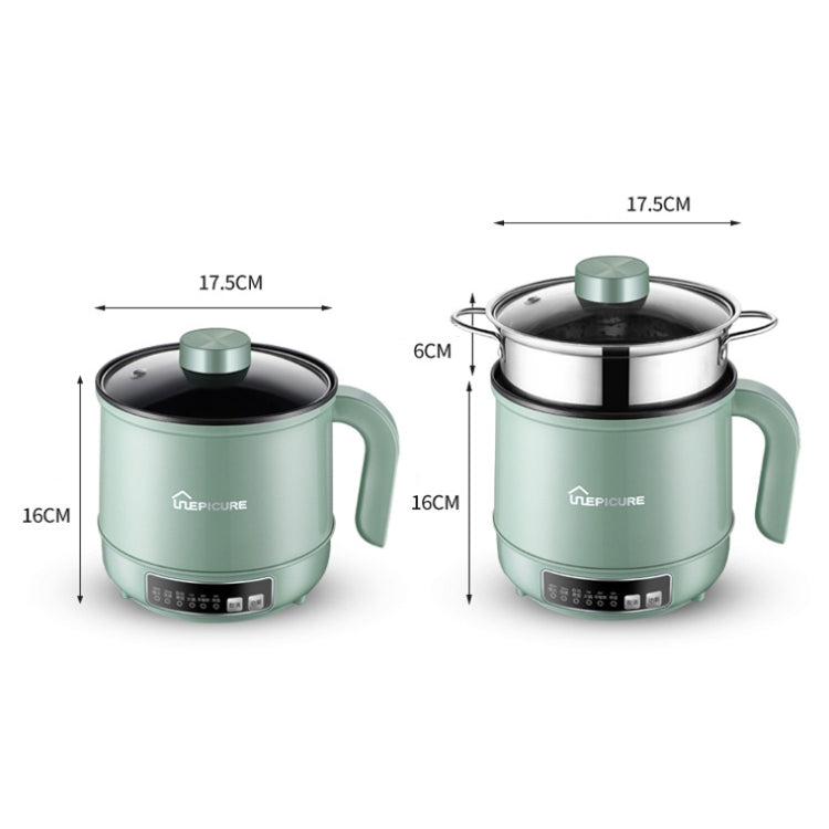 Multi-Function Electric-Cooker Mini Dormitory Student Cooking Rice Stir Frying Non-Stick Pot, 110V US Plug, Colour: Green Manual Single Pot(1.7L) - free shipping - PMC TechLife - Order now!