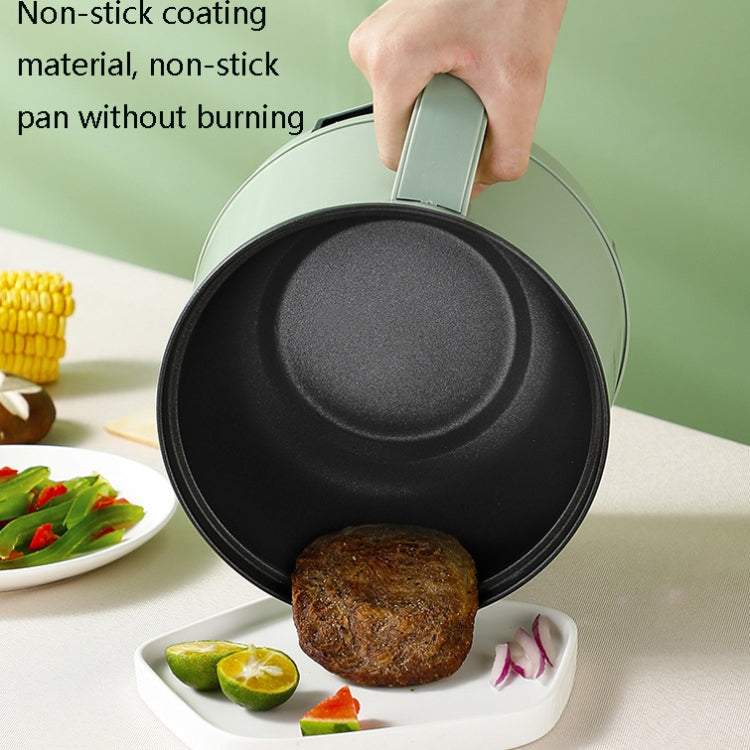Multi-Function Electric-Cooker Mini Dormitory Student Cooking Rice Stir Frying Non-Stick Pot, 110V US Plug, Colour: Green Manual with Steaming Grid(1.7L) - free shipping - PMC TechLife - Order now!