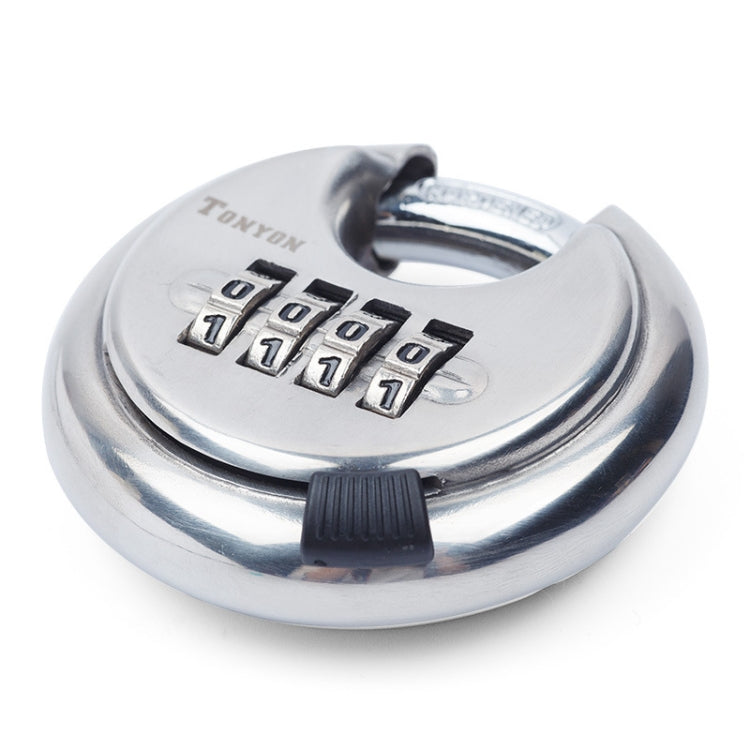 Stainless Steel Password Padlock 304 Waterproof And Rust-Proof Outdoor Courtyard Door Cabinet Lock Round Cake Lock(Silver) - Padlocks by PMC TechLife | Online Shopping South Africa | PMC TechLife