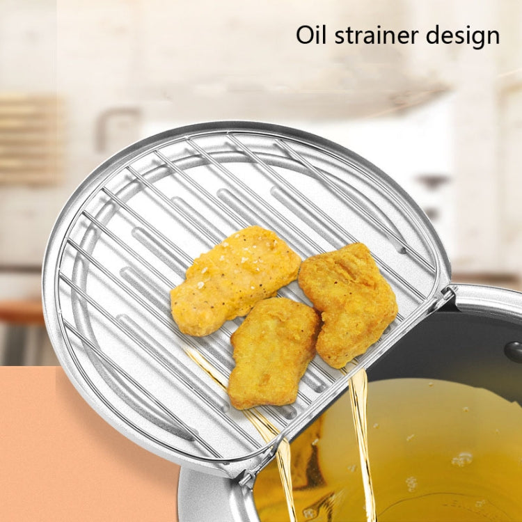 20cm Fryer Pot Household Non-Stick Pan Temperature Control Mini Frying Pot(Olive Green) - free shipping - PMC TechLife - Order now!